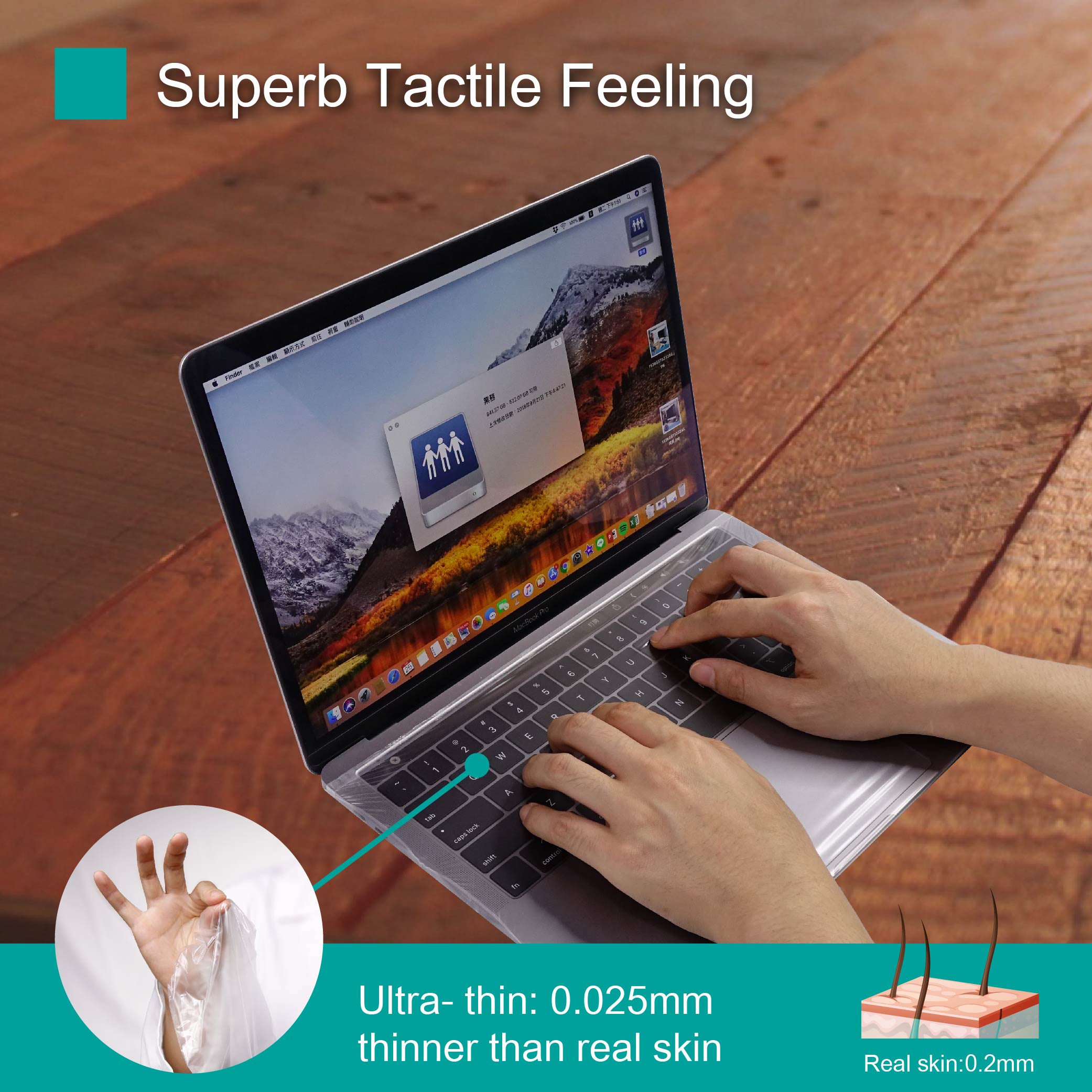 super thin material keyboard cover