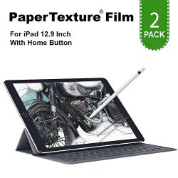 PaperTexture Screen Protector for iPad Pro 12.9 (1st, 2nd Generation, with Home Button) [2 Pack]