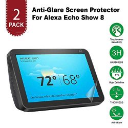 AG2 Anti-Glare Screen Protector for Amazon Alexa Echo Show 8  (1st Gen, 2019 release) [2 Pack]