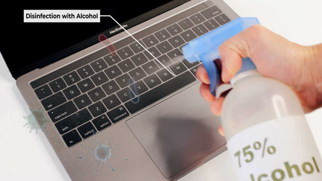 Macbook keyboard disinfect