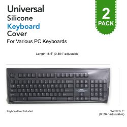 Universal Silicone Keyboard Cover for Desktop/Pos Keyboard [2 Pack]